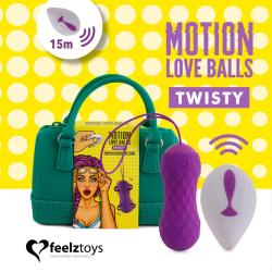 FEELZTOYS Twisty - rádiós, vízálló, forgó vibrációs tojás (lila)
