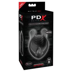 PDX Elite - szilikon péniszvibrátor (fekete)