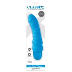 Classix Mr. Right - kezdő, péniszes szilikon vibrátor (kék)