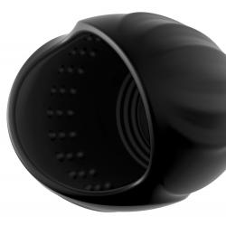 Control Cock Teaser - vízálló, akkus, makk vibrátor (fekete)