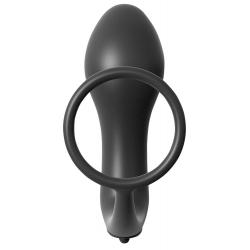 Analfantasy - análujj vibrátor péniszgyűrűvel (fekete)