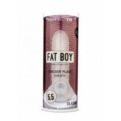 Fat Boy Checker Box - péniszköpeny (15cm) - tejfehér