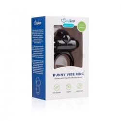 EasyToys Bunny - vibrációs péniszgyűrű (fekete)