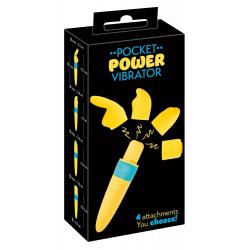 / You2Toys - Pocket Power - akkus vibrátor szett - sárga (5 részes)