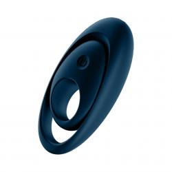 Satisfyer Glorious Duo - akkus, vízálló, vibrációs péniszgyűrű (kék)