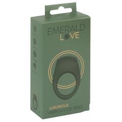 Emerald Love - akkus, vízálló vibrációs péniszgyűrű (zöld)