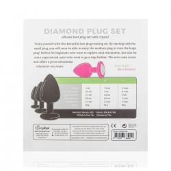 Easytoys Diamond - anál dildó szett (pink)