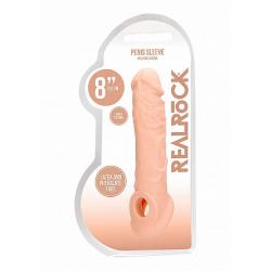 RealRock Penis Sleeve 8 - péniszköpeny (21cm) - natúr