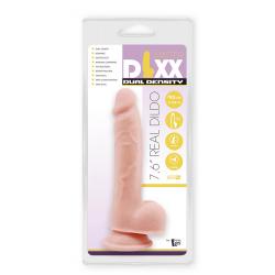 Mr. Dixx 7.6 - tapadótalpas, herés dildó - natúr (19,5cm)