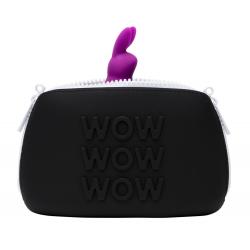 Happyrabbit Cock Kit - vibrációs péniszgyűrű tárolótáskával (lila)