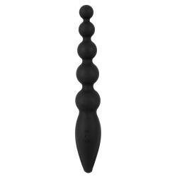 Anos Anal Beads - anál gyöngysor vibrációval (fekete)