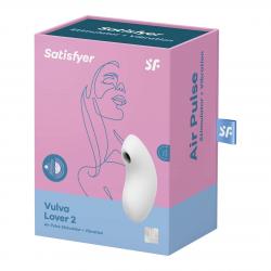 Satisfyer Vulva Lover 2 - akkus léghullámos csiklóvibrátor (fehér)