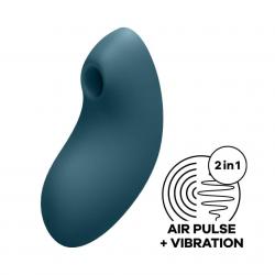 Satisfyer Vulva Lover 2 - akkus léghullámos csiklóvibrátor (kék)