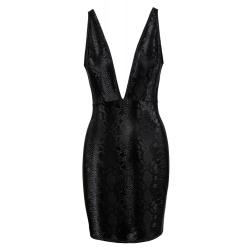 Cottelli Party - kígyóbőr mintás ruha (fekete)