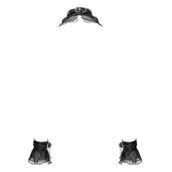 Bad Kitty - fodros kötöző szett (4 részes) - fekete