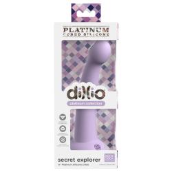 Dillio Secret Explorer - tapadótalpas makkos dildó (17cm) - lila