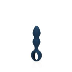 Loveline - anál dildó fogógyűrűvel - kicsi (kék)