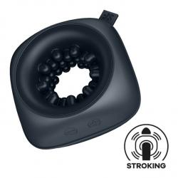 Satisfyer Ring Stroker - akkus, vibrációs maszturbátor (fekete)