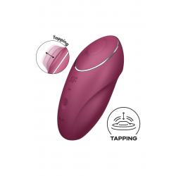 Satisfyer Tap & Climax 1 - 2in1 vibrátor és csiklóizgató (piros)