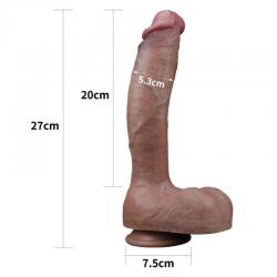 Lovetoy Nature Cock - kétrétegű élethű dildó - 26cm (natúr)