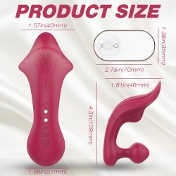 Sex HD Chomper - akkus, vízálló csikló- és anál vibrátor (piros)