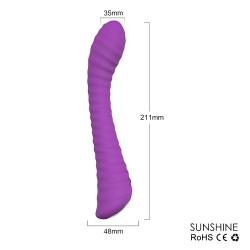 Sex HD Sunshine - akkus, barázdált G-pont vibrátor (lila)