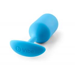 b-vibe Snug Plug 3 - dupla golyós anál dildó (180g) - kék